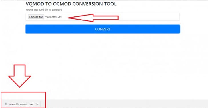 Conversion VQMOD to OCMOD Tool