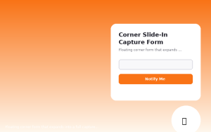 Corner Slide-In Capture Form