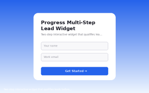 Progress Multi-Step Lead Widget