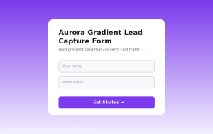 Aurora Gradient Lead Capture Form