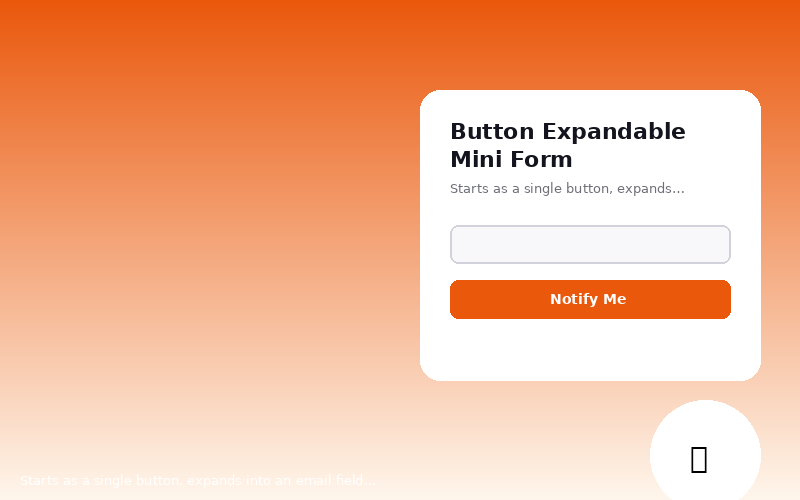 Button Expandable Mini Form