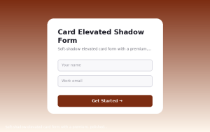 Card Elevated Shadow Form