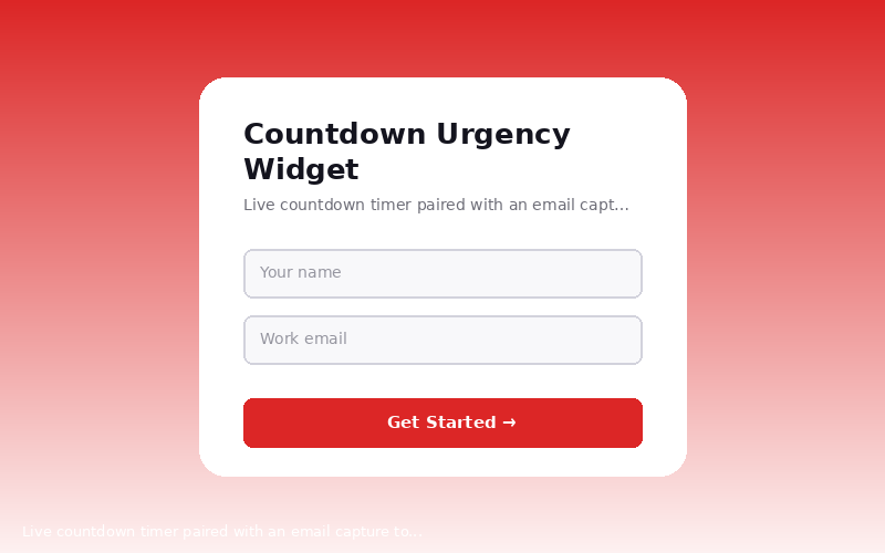 Countdown Urgency Widget