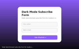 Dark Mode Subscribe Form