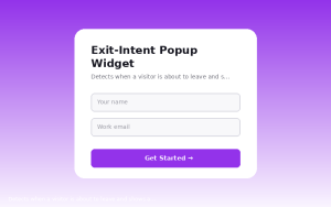 Exit-Intent Popup Widget