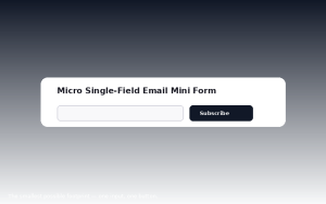 Micro Single-Field Email Mini Form