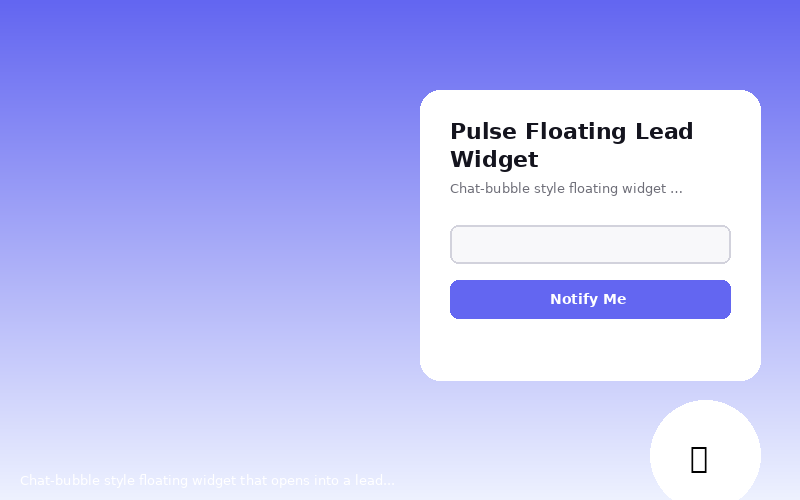 Pulse Floating Lead Widget