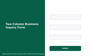 Two-Column Business Inquiry Form